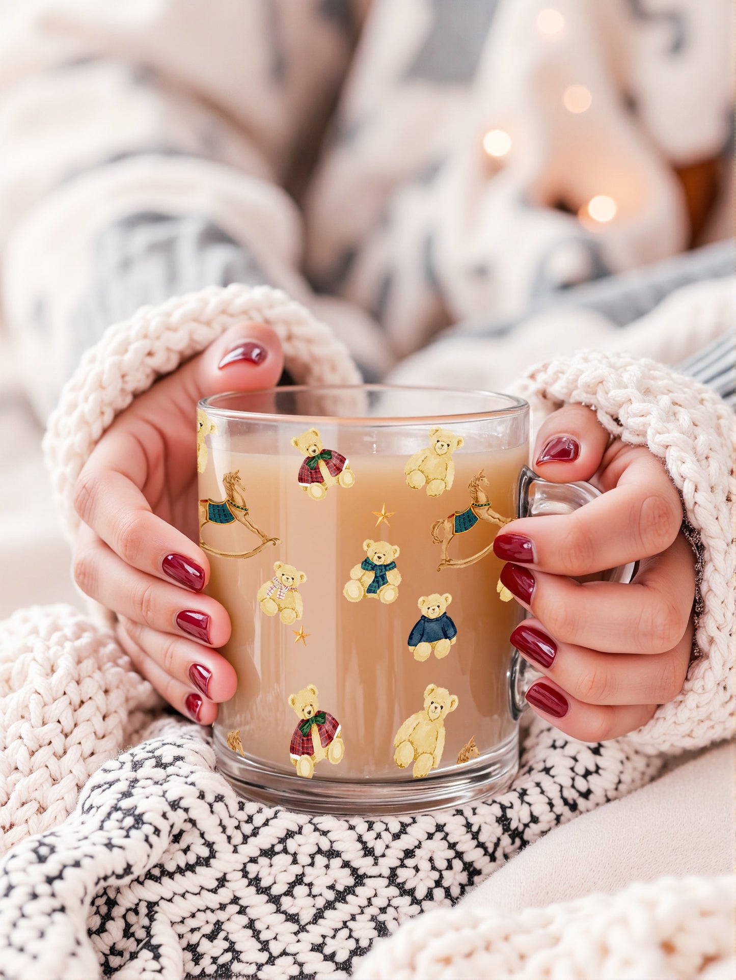 Charming Teddy Bear Patterned Mug