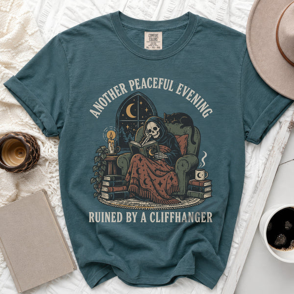 Cozy Cliffhanger Tee in Blue Spruce