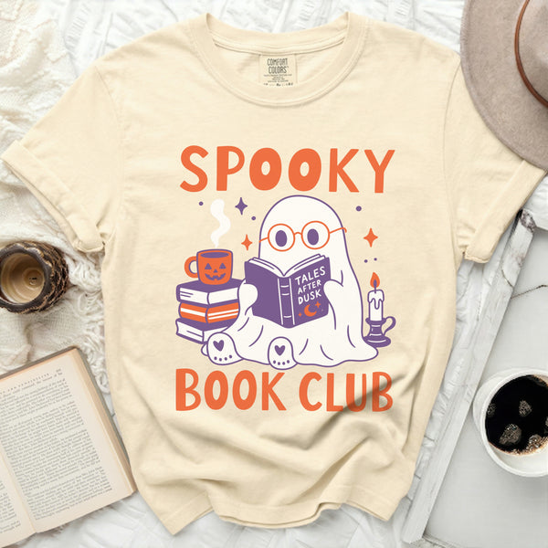 Spooky Book Club Tee in Ivory