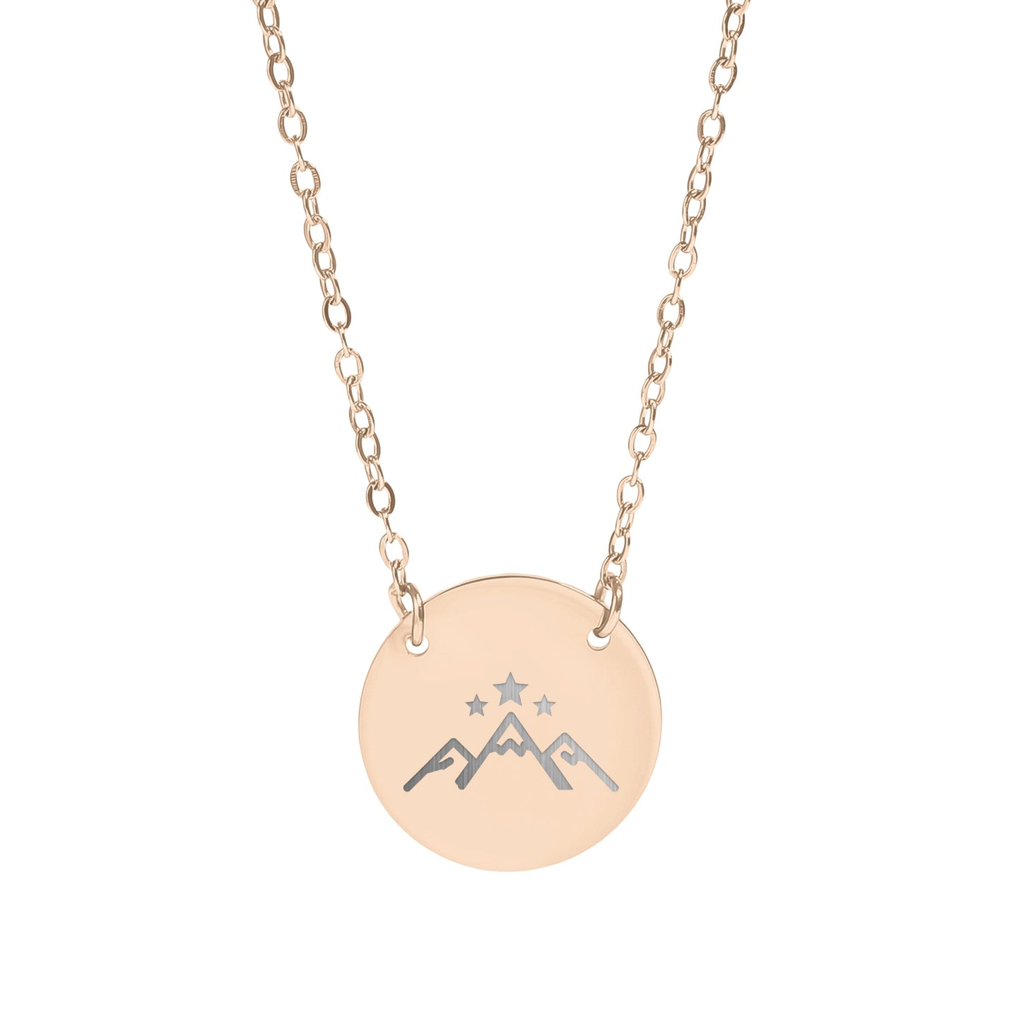 Mountain Pendant with Chain Necklace Unisex Jewelry