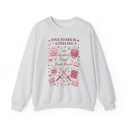 Five Stars Is A Feeling Absolutely Feral Book Reader Sweatshirt - MagicMerchEmporium