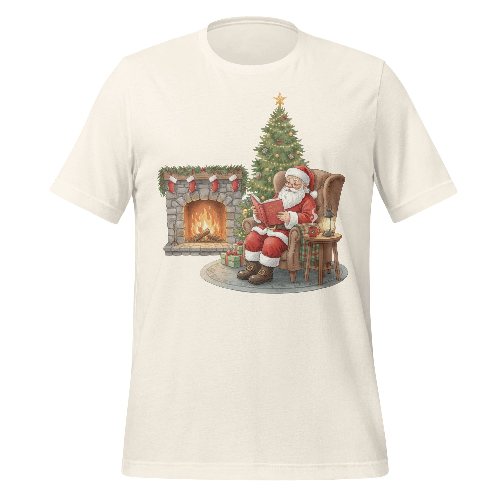 Cozy Christmas Santa by Fireplace T-Shirt