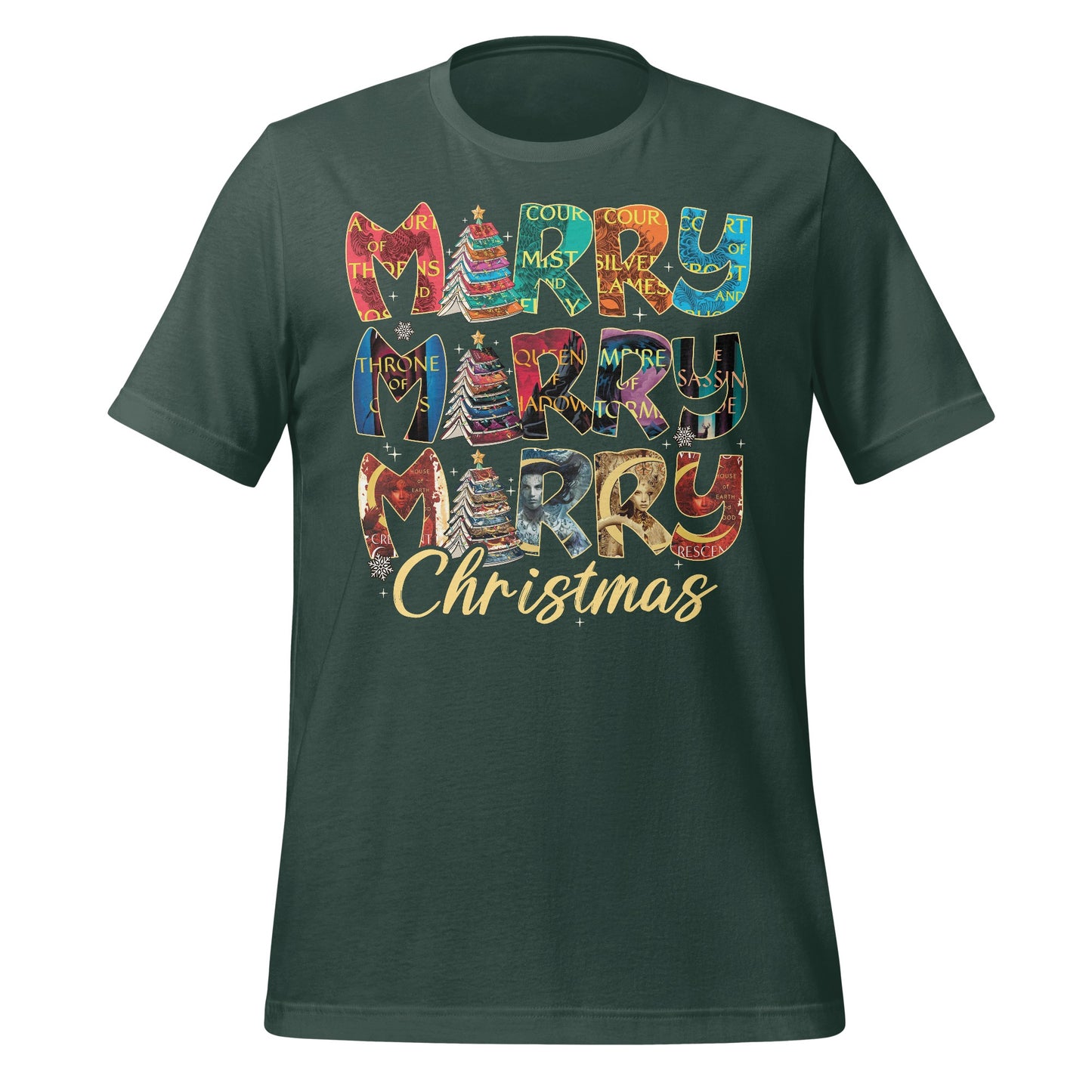 Festive Merry Merry Merry Christmas Graphic Tee