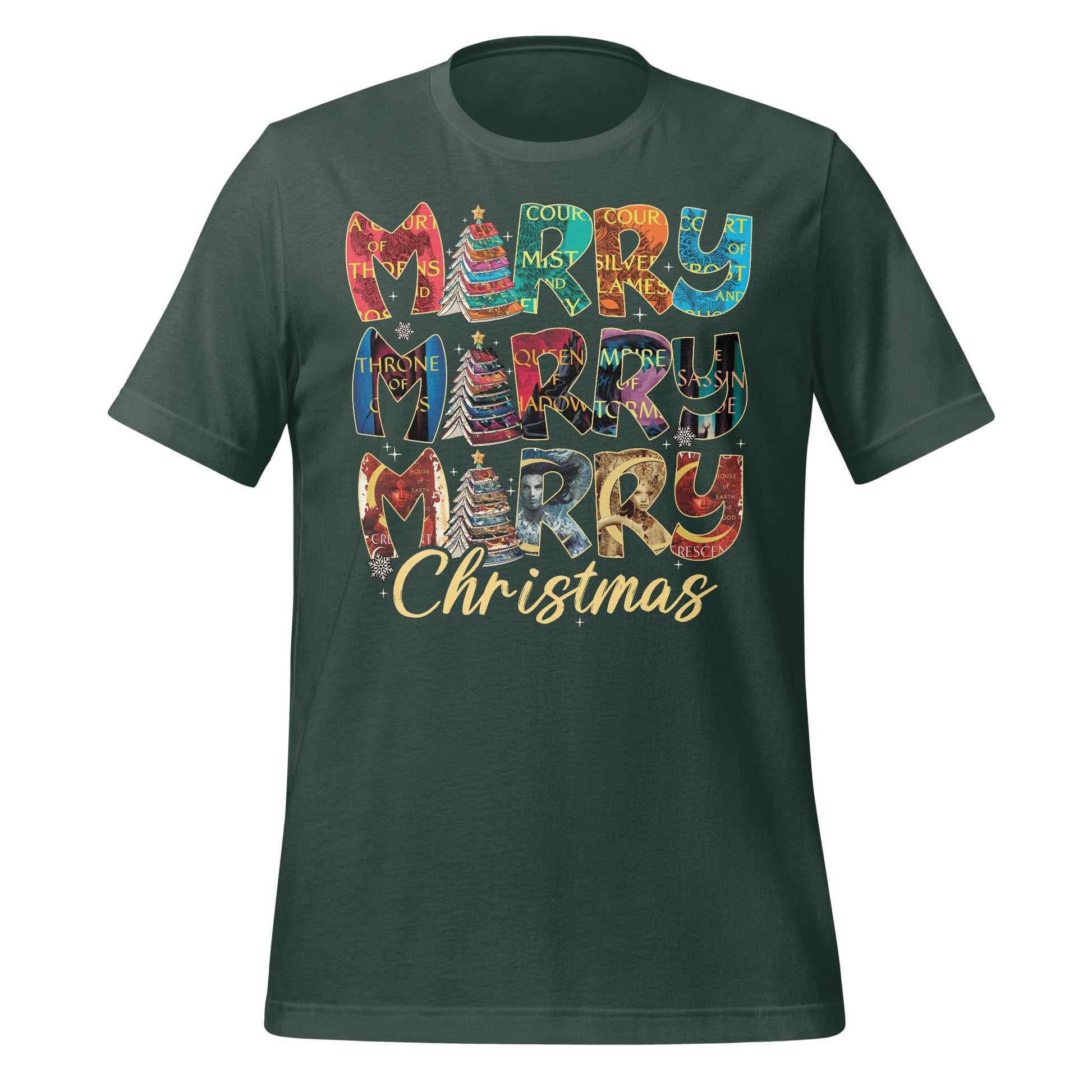Festive Merry Merry Merry Christmas Graphic Tee