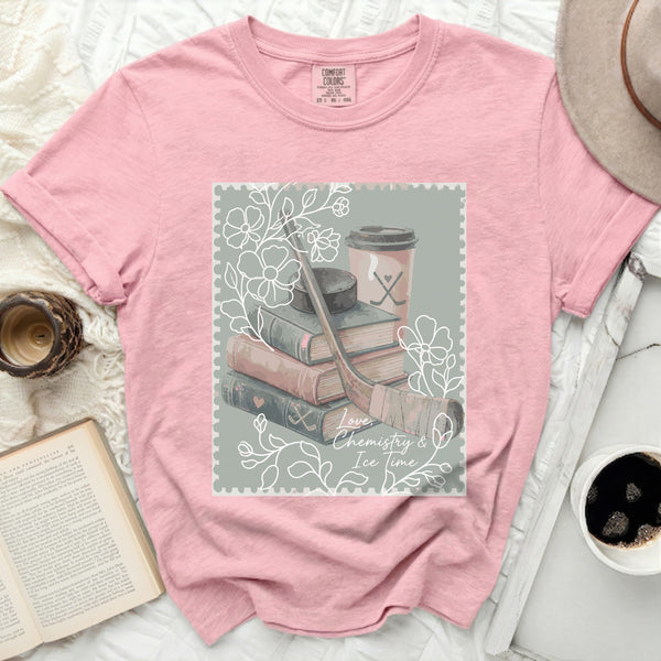 Love, Chemistry & Ice Time Tee in Blossom