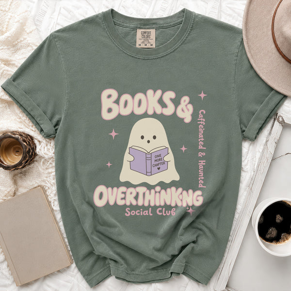 Overthinking Ghost Tee in Moss