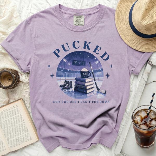 Pucked Hockey Romance Tee in Orchid