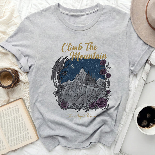 Gothic Rose Night Court Tee in Athletic Heather