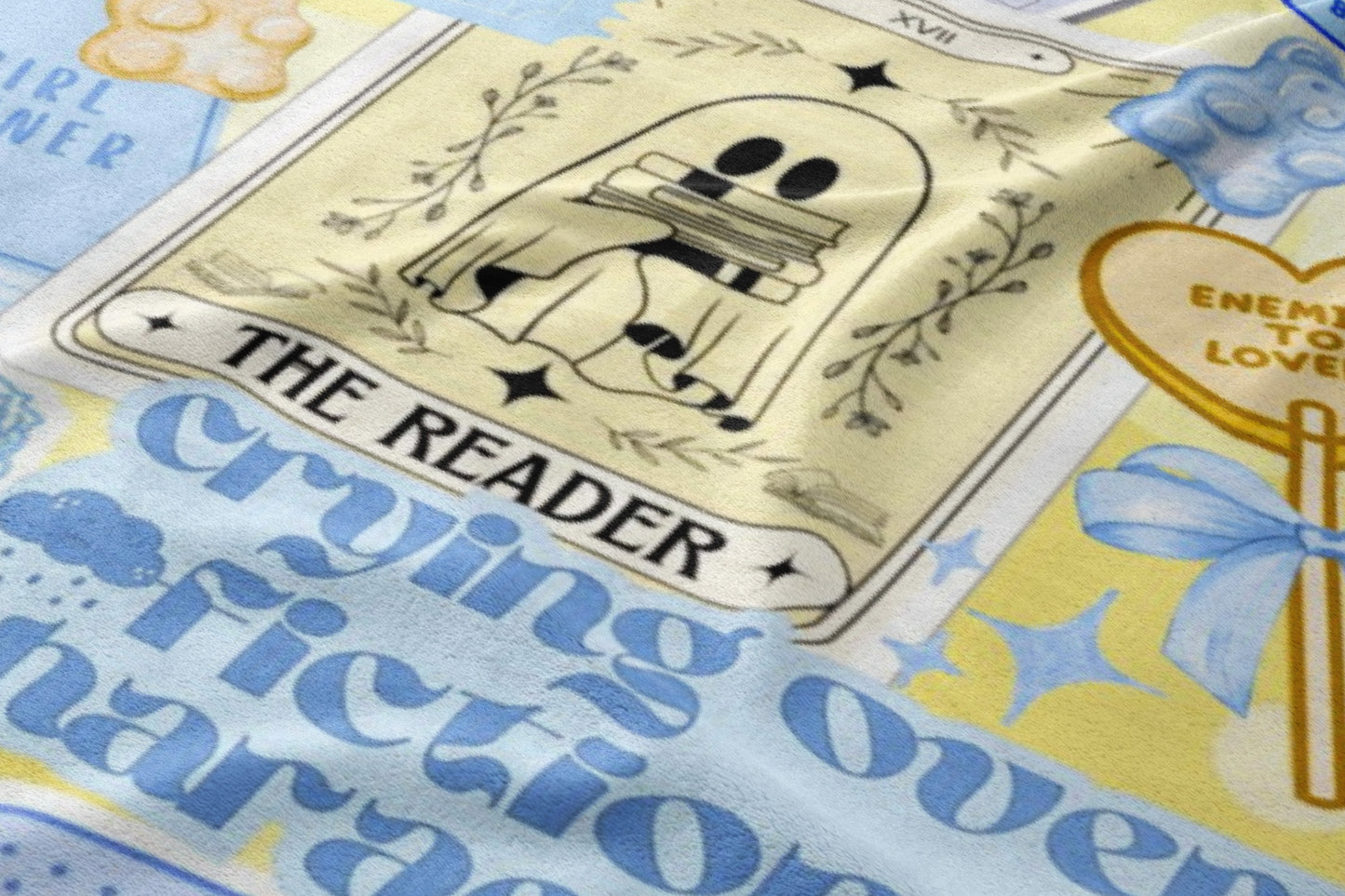 Tarot card with ghost reading, the reader and crying fiction.