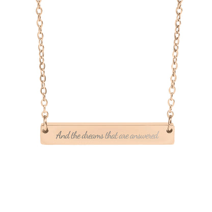 And the Dreams That Are Answered Necklace - MagicMerchEmporium