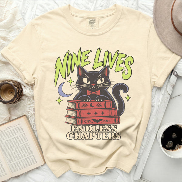 Nine Lives Endless Chapters Tee in Ivory