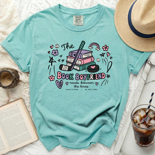 The Book Boyfriend Tee in Island Reef