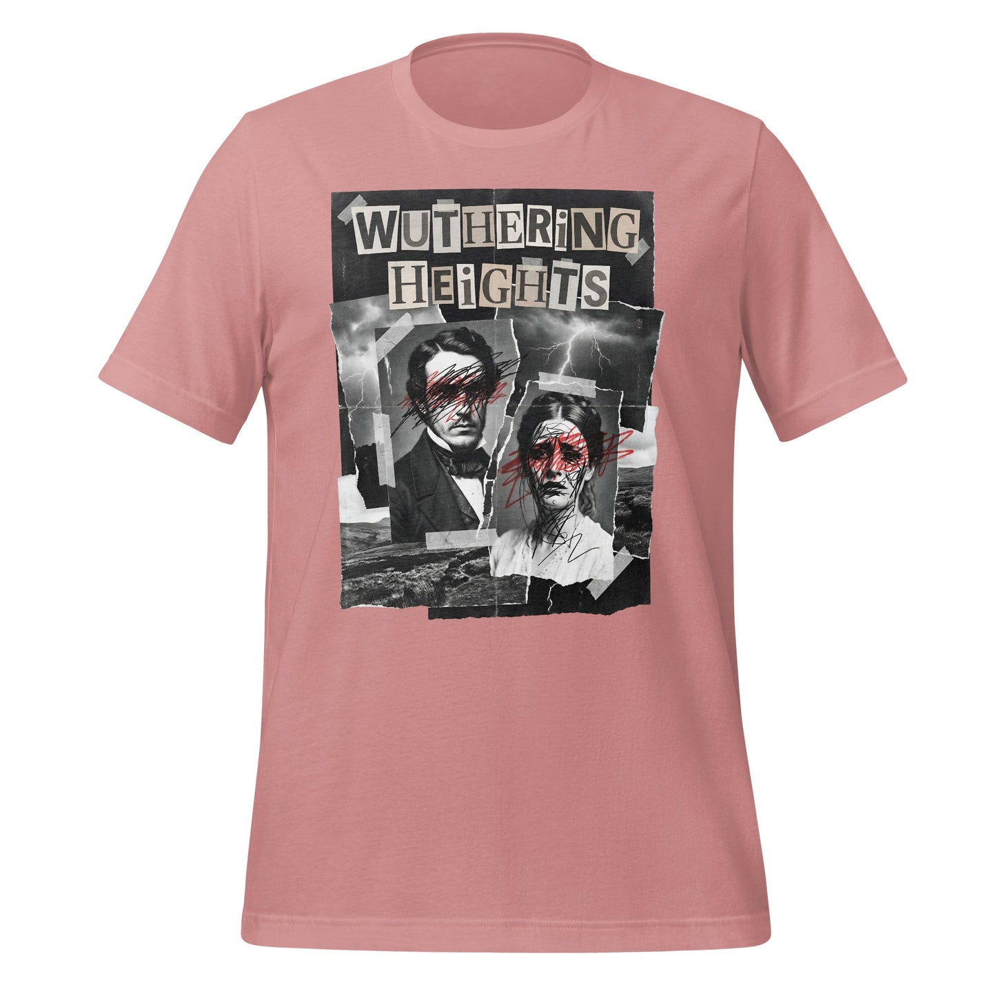 Wuthering Heights Distressed Collage Graphic Tee