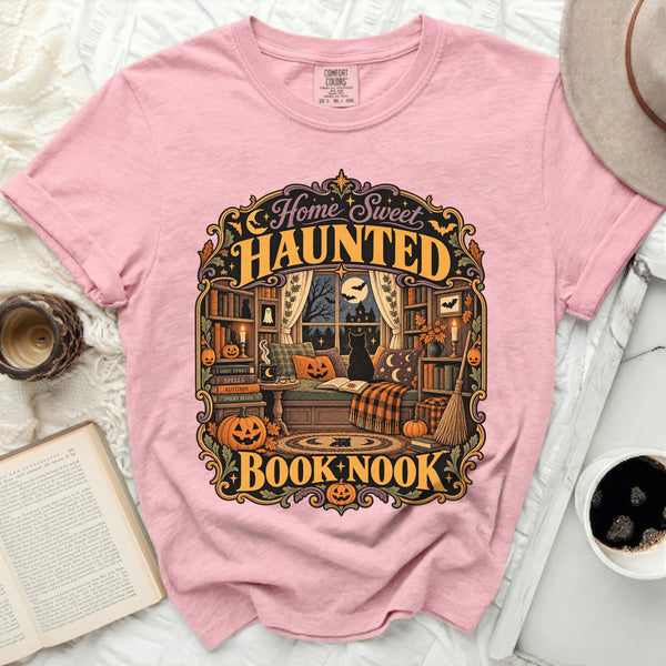 Haunted Book Nook Tee in Blossom