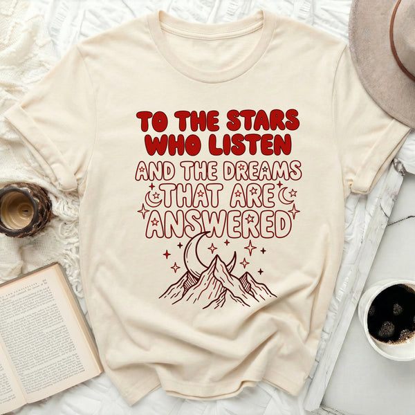 Boho Night Court Mountain Tee in Natural