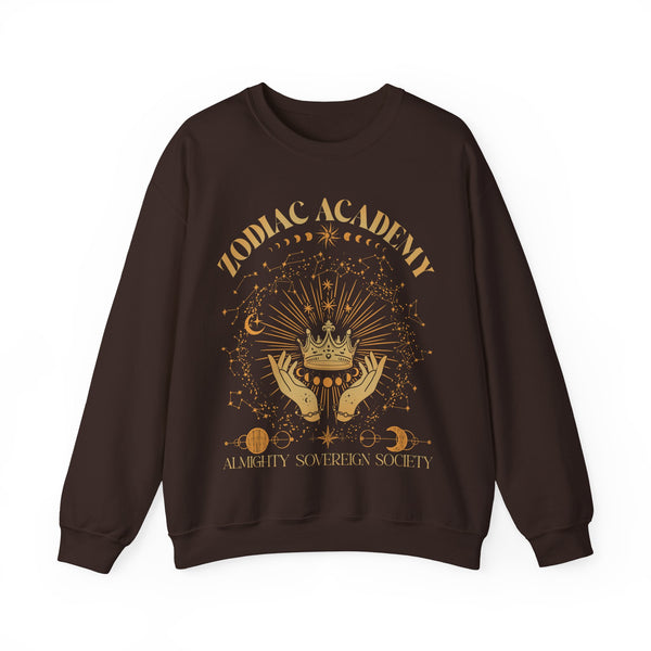 Zodiac Academy Almighty Sovereign Society Sweater in Dark Chocolate
