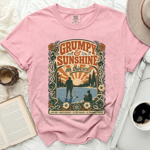 Grumpy & Sunshine Thin Ice Romance Tee in Blossom