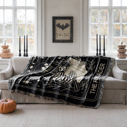 Skeleton Tarot Reading Blanket