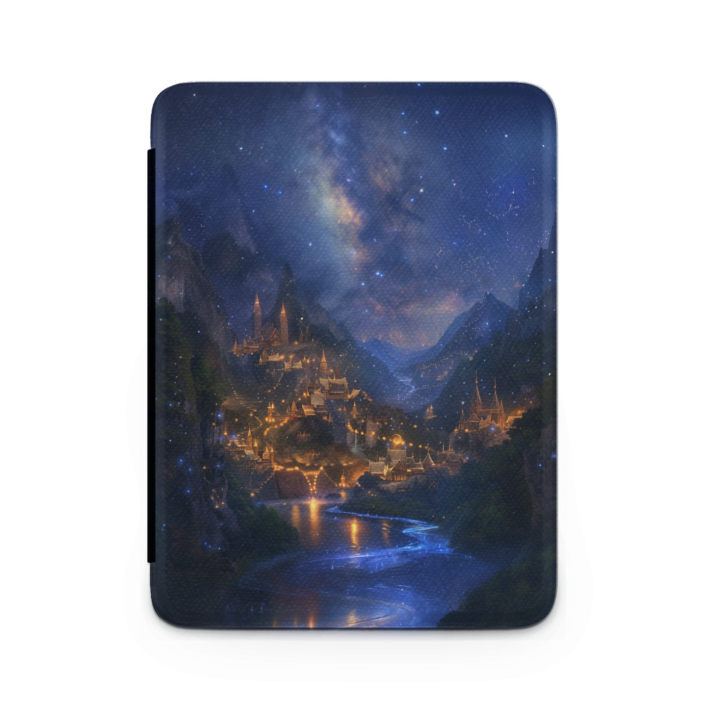 Enchanted City Mountain River Starry Sky Fantasy product type