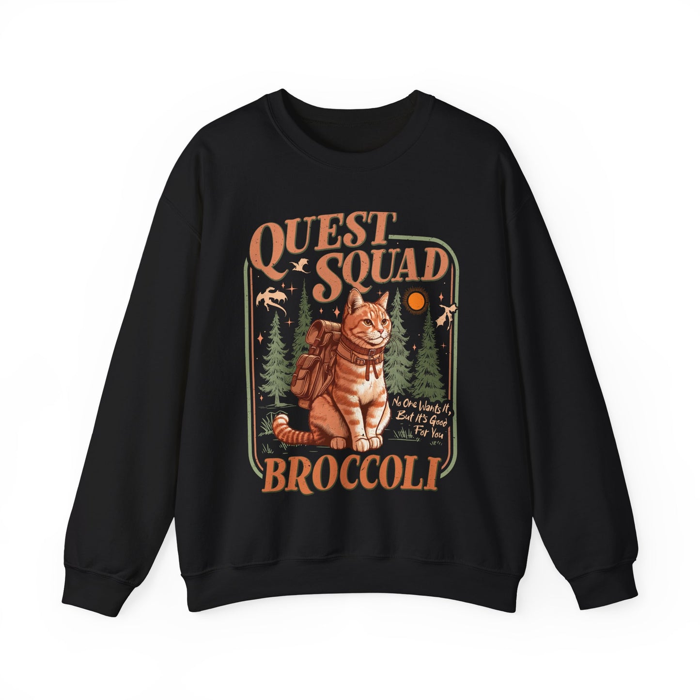 Quest Squad Broccoli Cat Sweatshirt