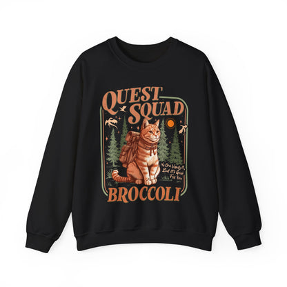 Quest Squad Broccoli Cat Sweatshirt