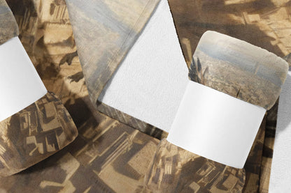 Abstract urban landscape printed fabric product