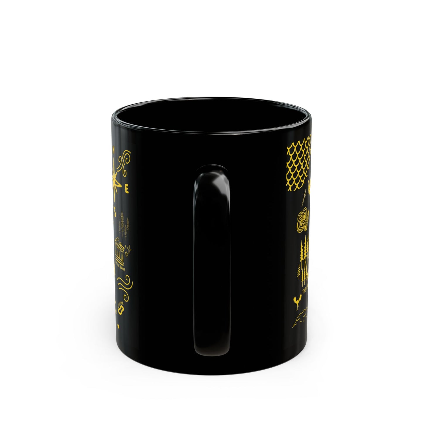 Black Fourth Wing Map Mug