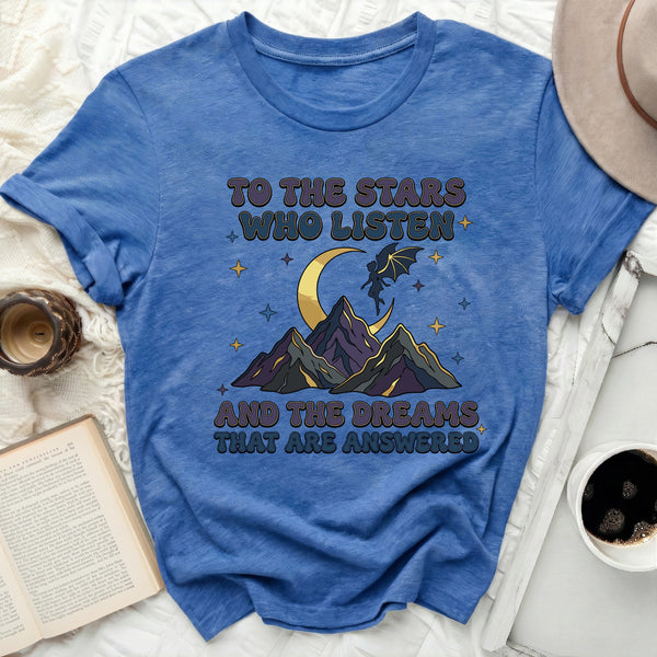 Starlit Illyrian Flight Tee in Heather True Royal