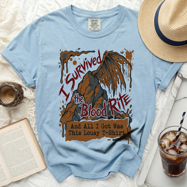 I Survived the Blood Rite Tee in Chambray