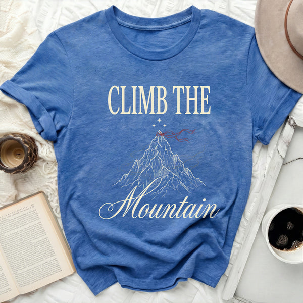 Flowing Peak Mountain Tee in Heather True Royal