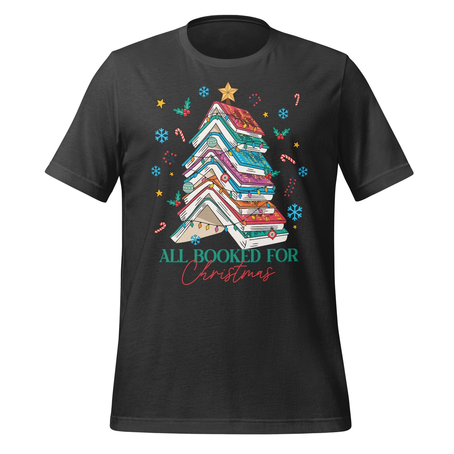 All Booked for Christmas Graphic Tee Product