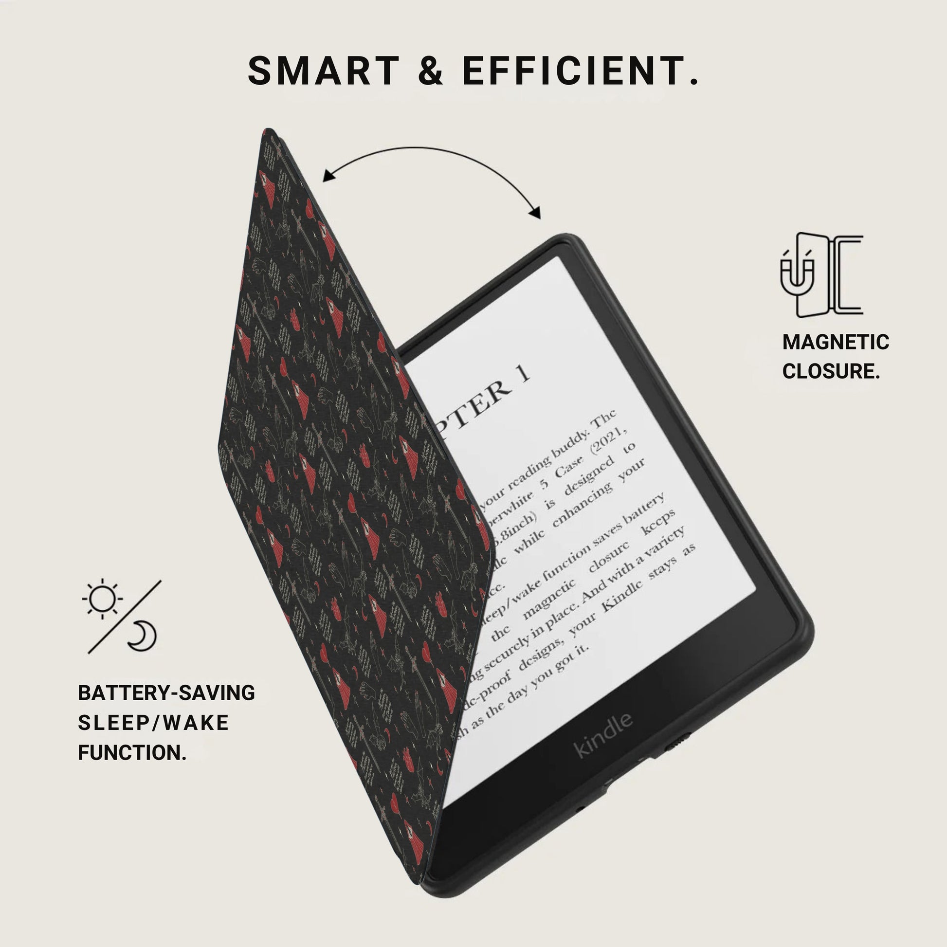 Smart & Efficient Kindle Paperwhite Case Magnetic Closure product type