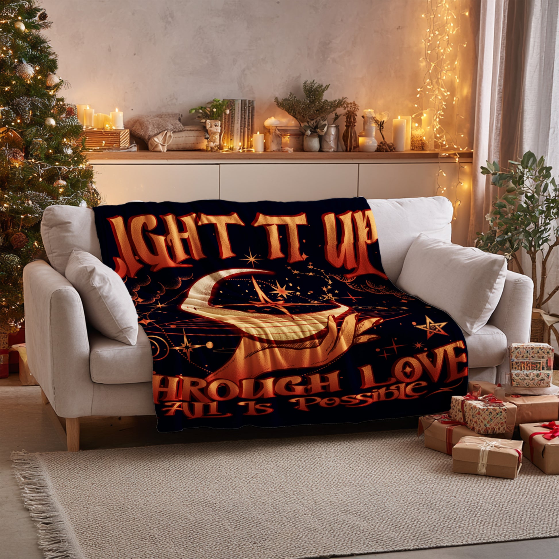 Light It Up Through Love All Is Possible blanket