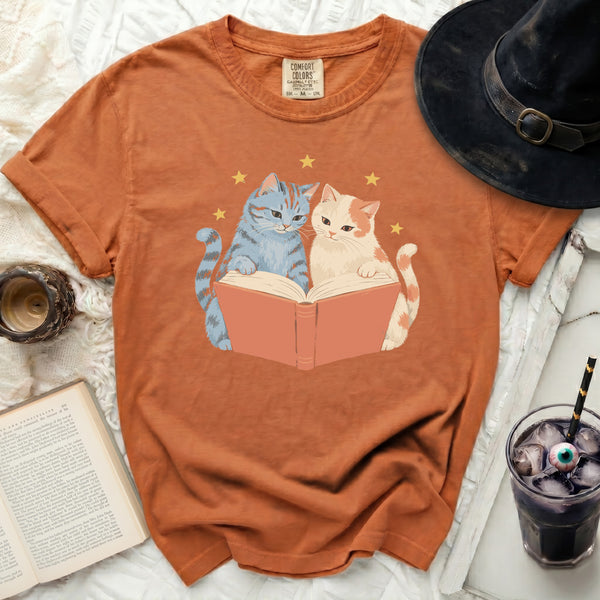 Storytime Cats Tee in Yam