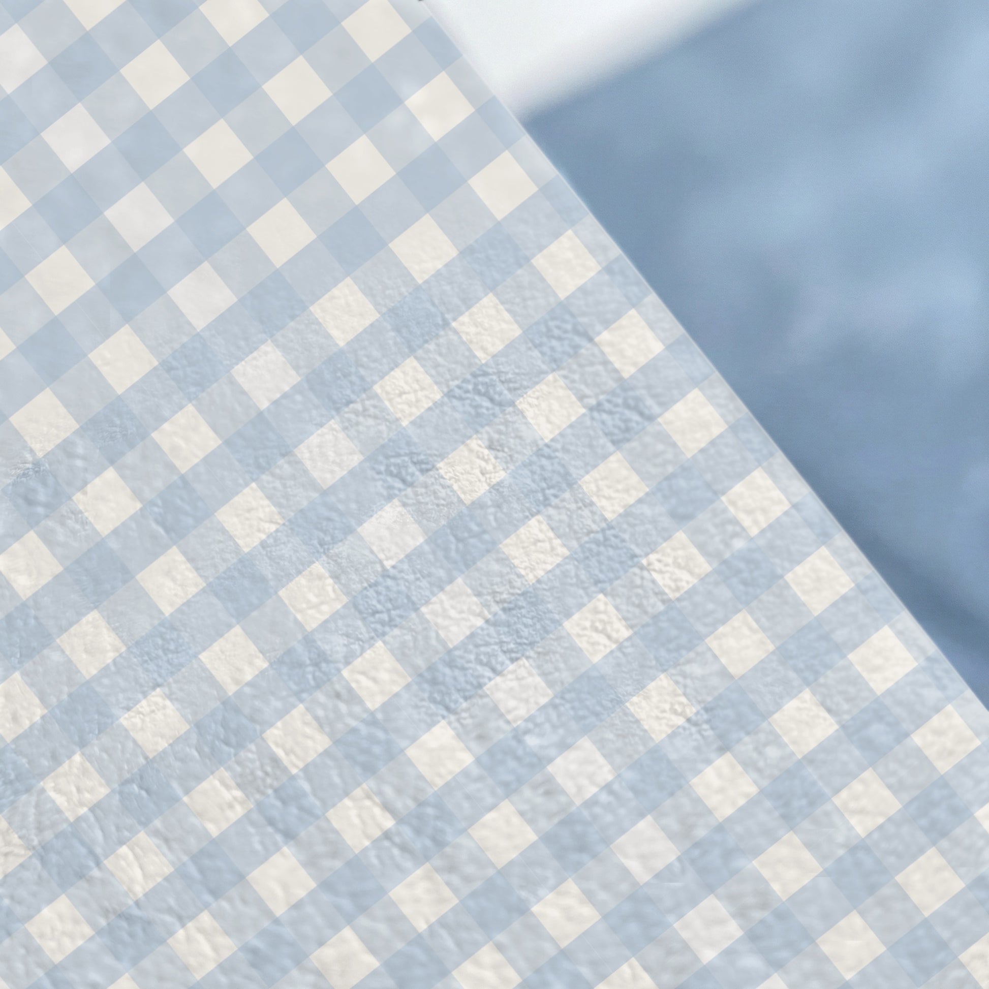 Light Blue and White Checkered Pattern product