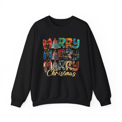 Merry Merry Merry Christmas Graphic Sweatshirt