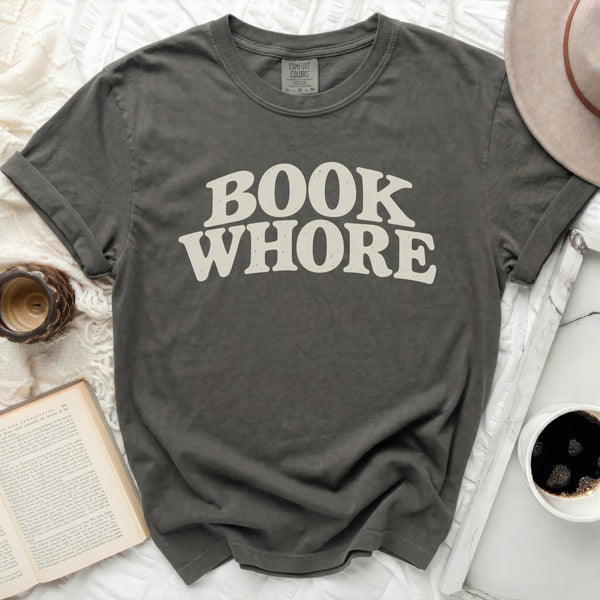 Book Whore Vintage Tee in Pepper