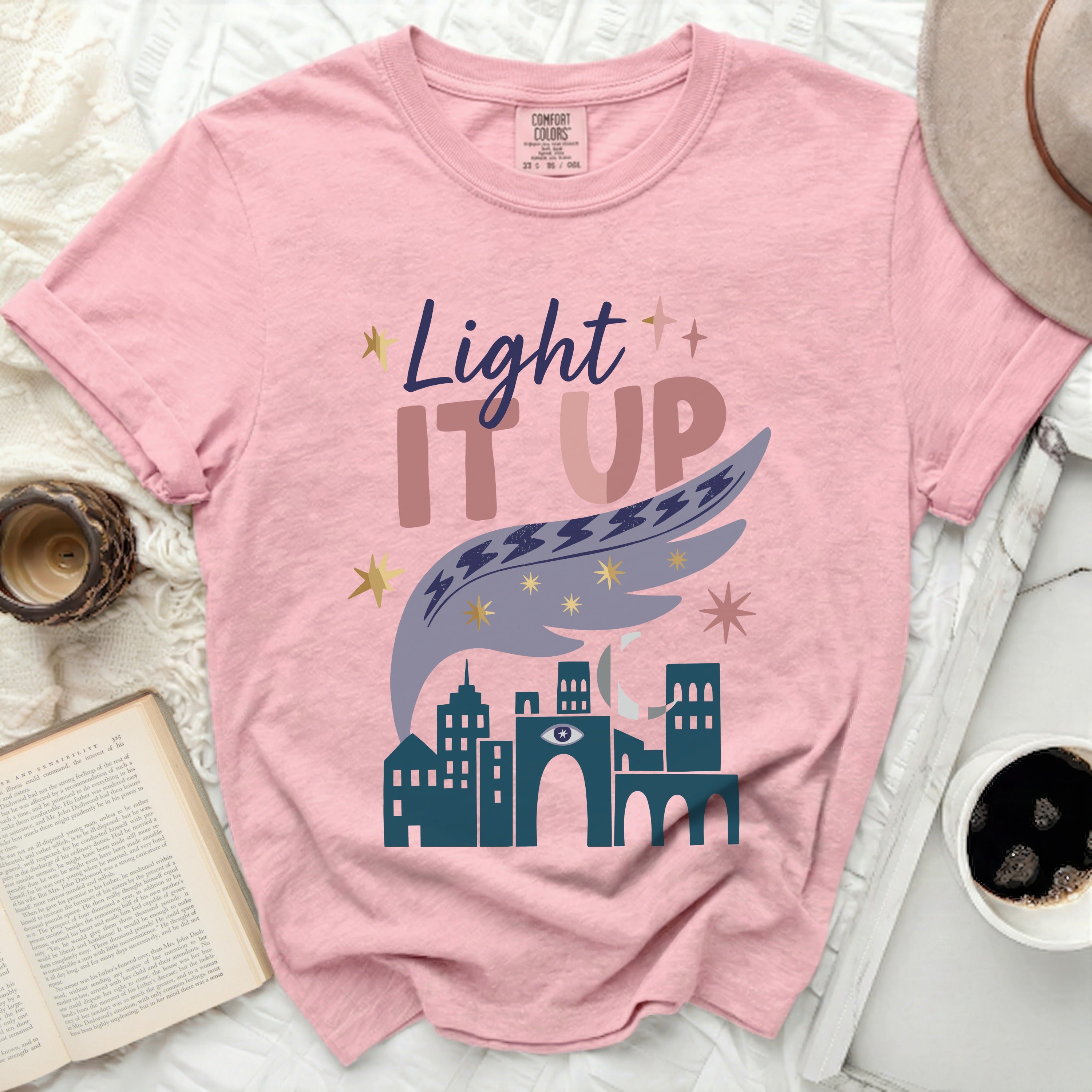 Pink t-shirt with 