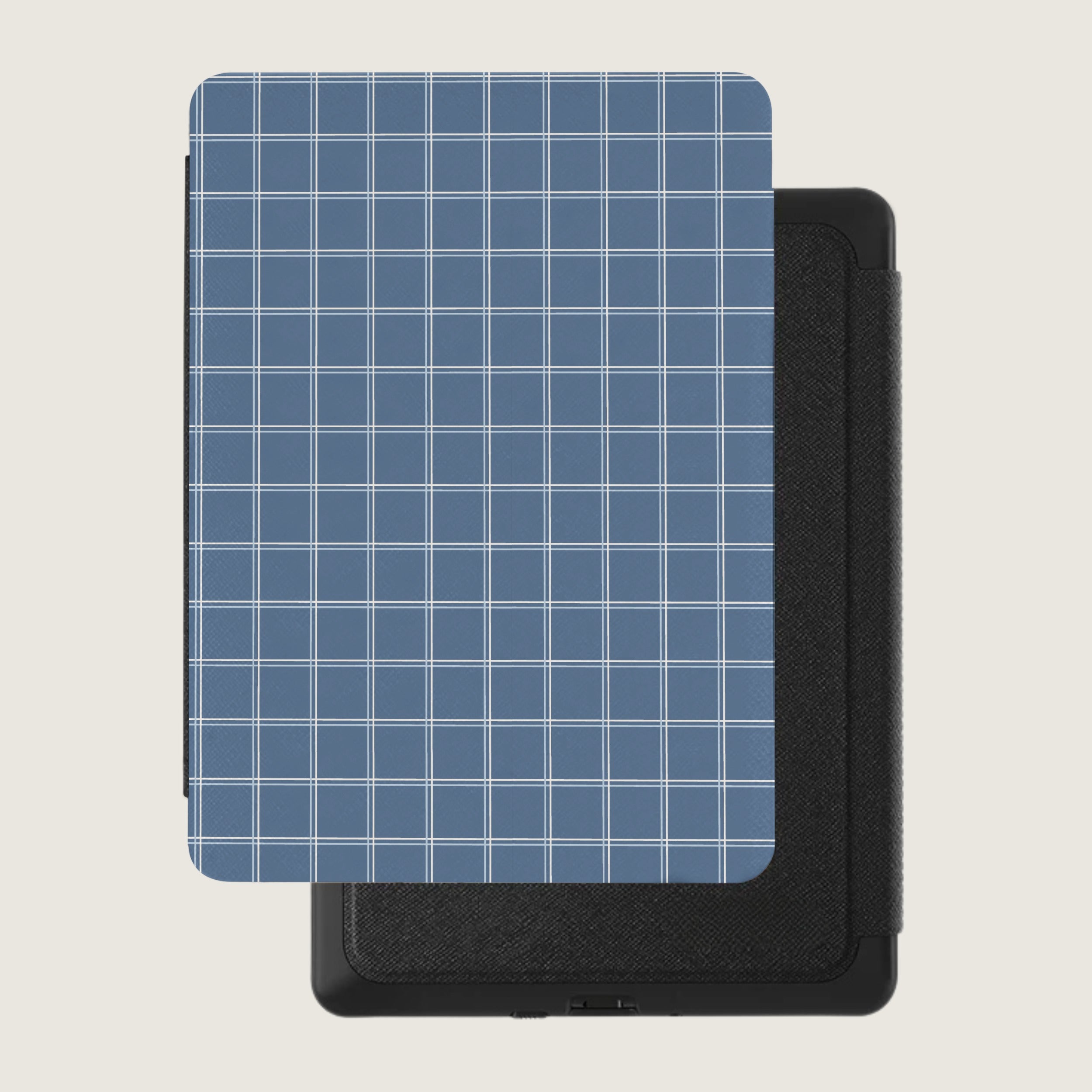 Blue Checked Pattern Kindle Case Cover Accessory