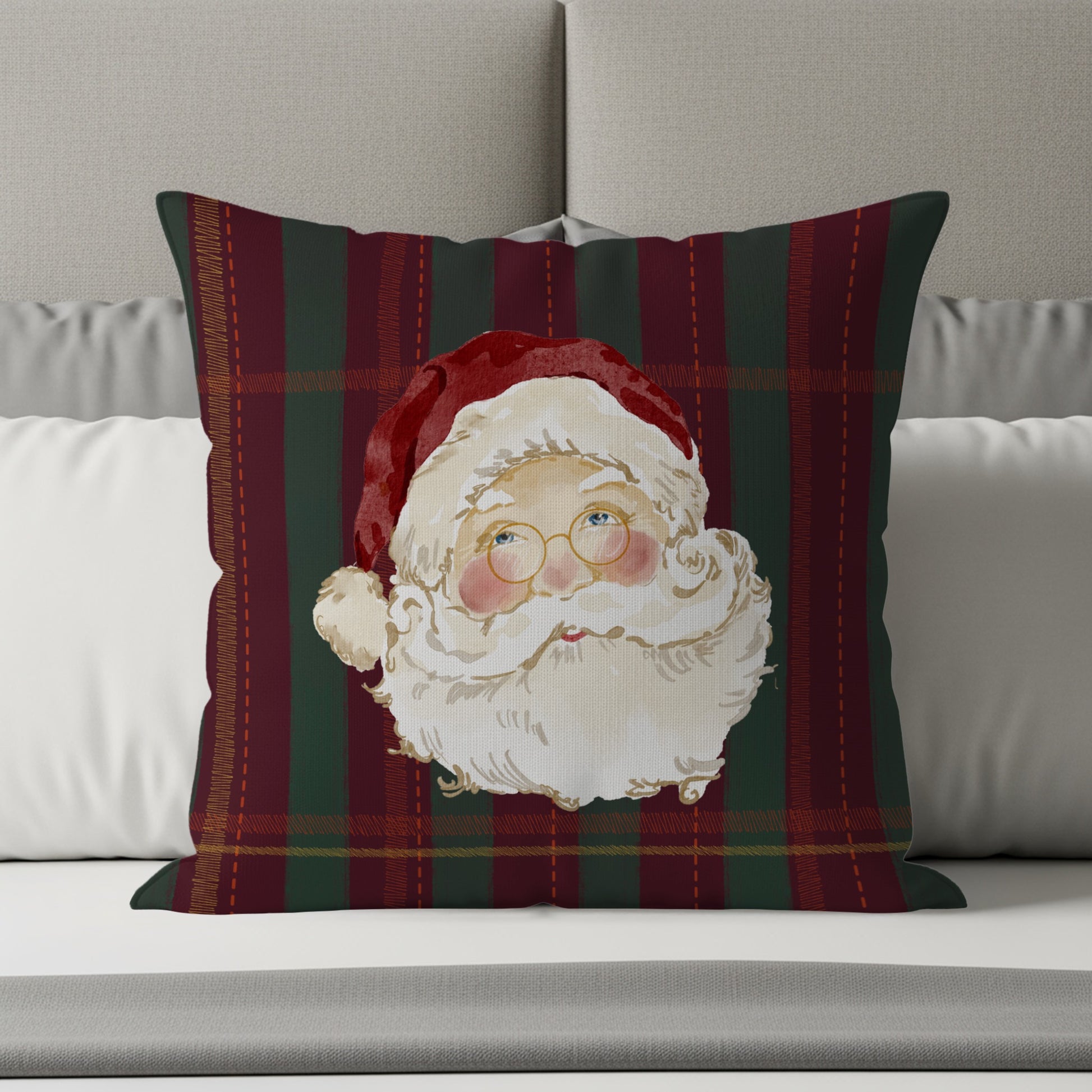 Santa Claus Design Cushion for Christmas Decor