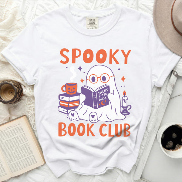 Spooky Book Club Tee in White