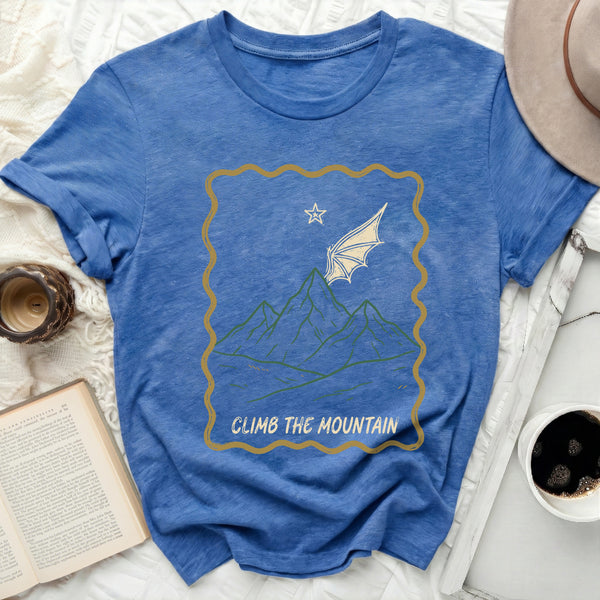 Dragon Wing Peak Tee in Heather True Royal