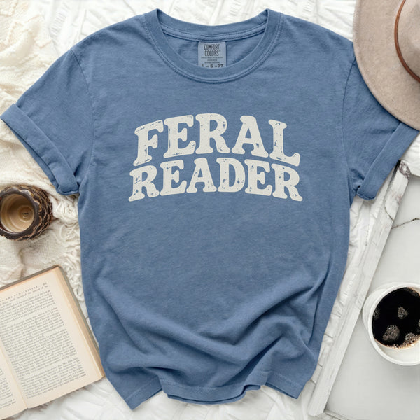 Feral Reader Chapter Tee in Blue Jean