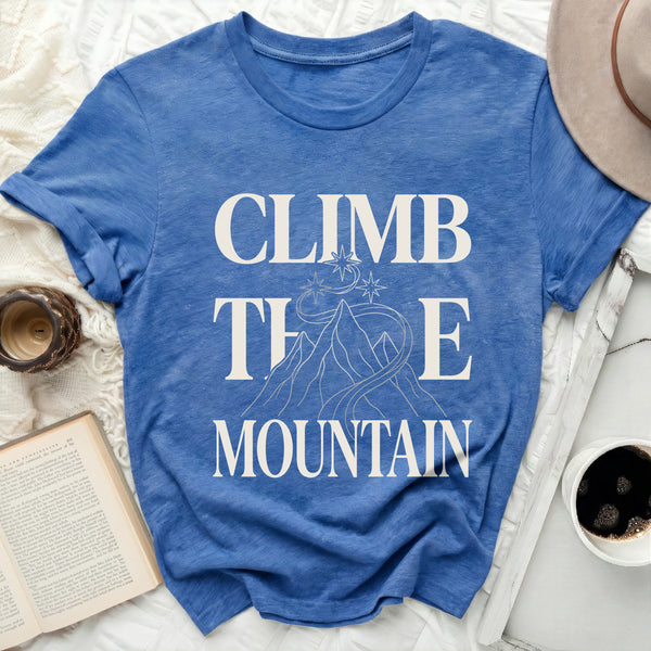 Ramiel Starry Peak Tee in Heather True Royal