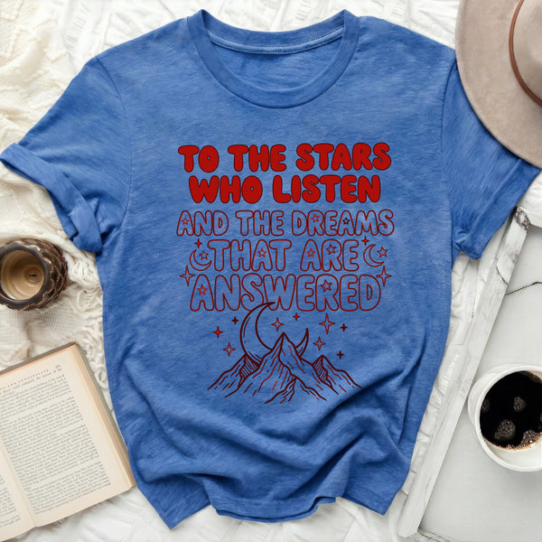 Boho Night Court Mountain Tee in Heather True Royal
