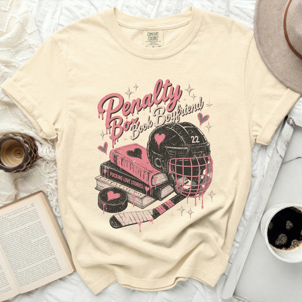 Penalty Box Book Boyfriend Tee in Ivory