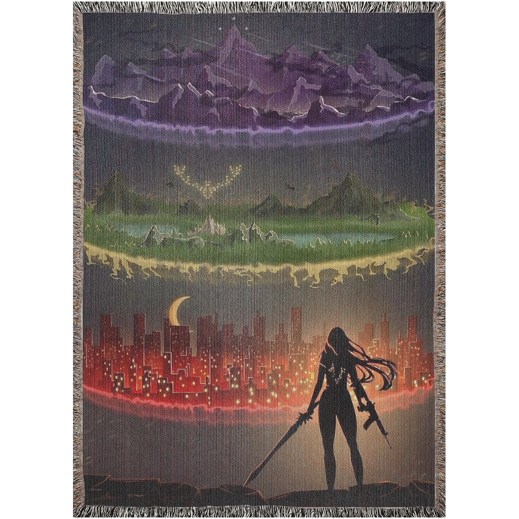 🌌 SJM Universe Woven Tapestry Blanket | ACOTAR, Throne of Glass & Crescent City 🗡️