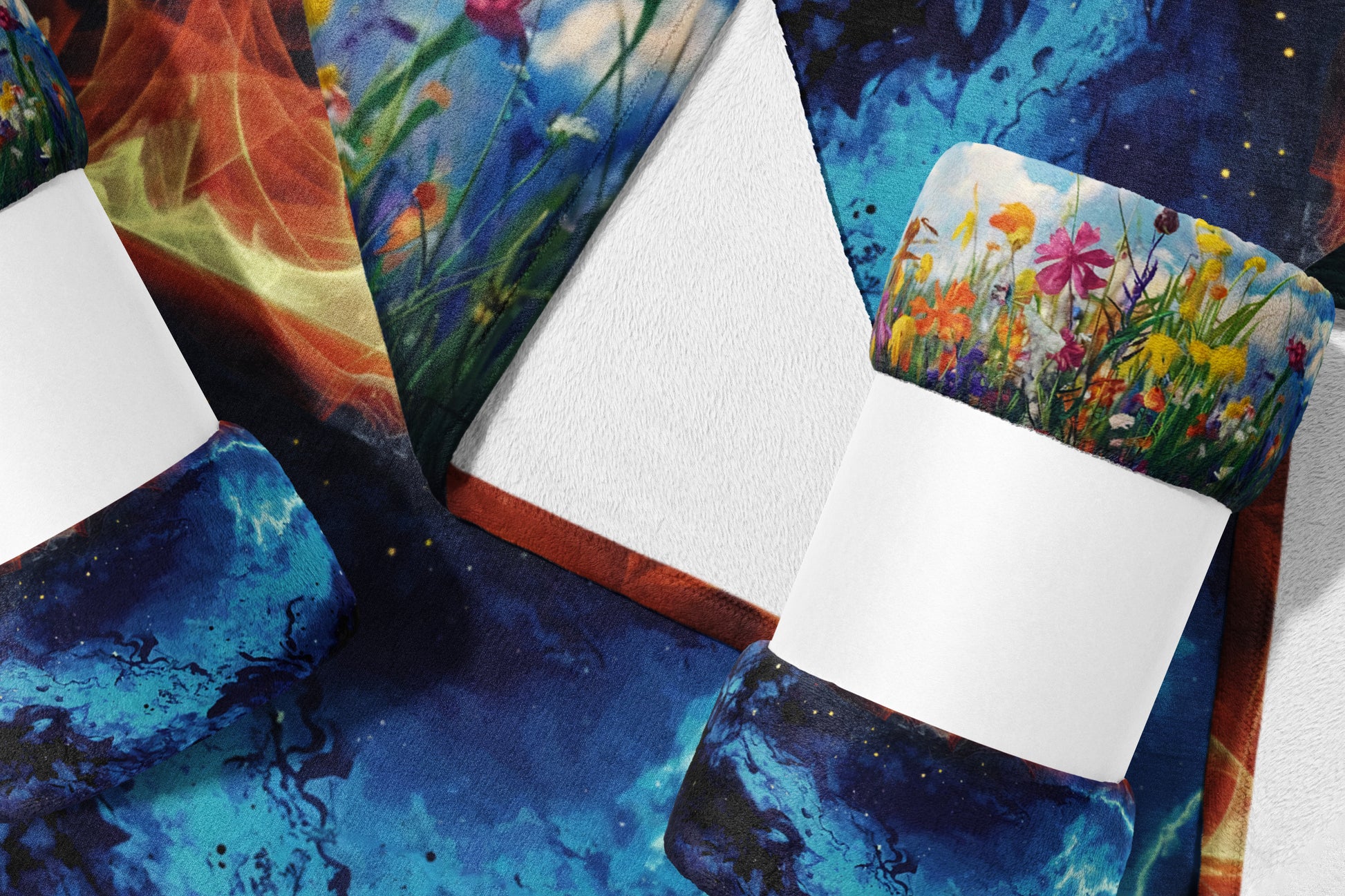 Colorful Fantasy Floral Design fabric