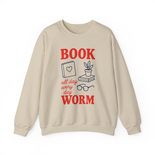 Book Worm All Day Every Day Sweatshirt