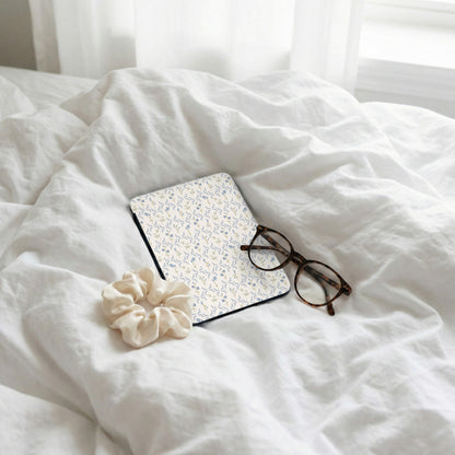 Floral Patterned Tablet Case on a Cozy Bed
